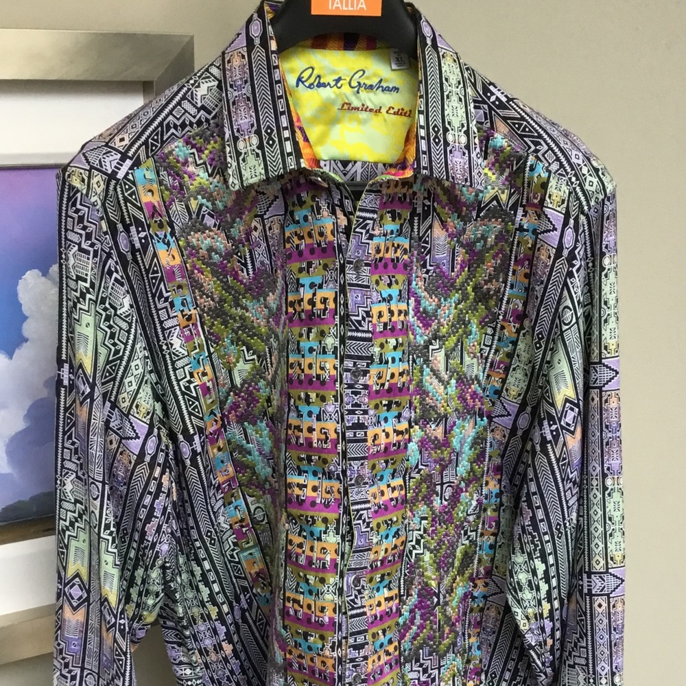 Robert Graham Multicolor Abstract Print Button-Down Shirt